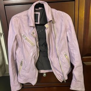 Lavender Leather Jacket.
